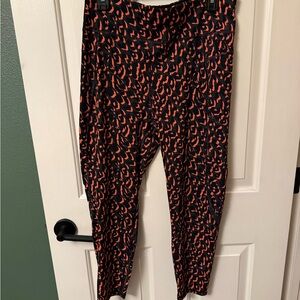 Sweaty Betty Black and Orange Zero Gravity Leggings